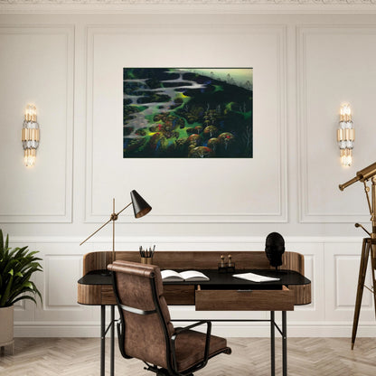 Spot of Magic - Eyvind Earle Brushed Aluminum Print - 70x100 cm / 28x40 inches | Eyvind Earle Aluminum Print | Eyvind Earle Prints