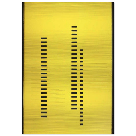 SKYSCRAPERS ON TRANSPARENT YELLOW 1929 - Josef Albers Brushed Aluminum Print - 70x100 cm / 28x40 inches | Josef Albers Aluminum Print | Josef Albers Prints