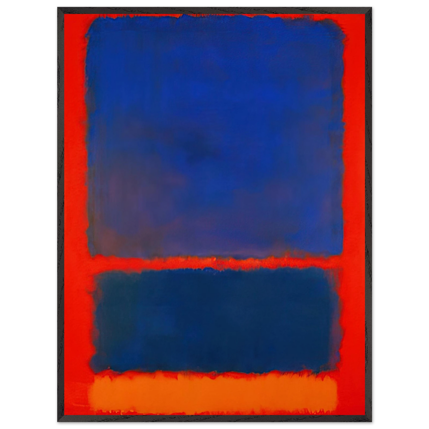 Mark Rothko - Blue, Orange, Red - 1961 Wall Art - 60x80 cm / 24x32 inches - Premium Wooden Framed Poster With Fine Art Paper-canvas - Black frame