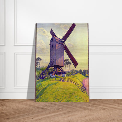 THE MILL AT KELF 1894 - Theo van Rysselberghe Brushed Aluminum Print - 70x100 cm / 28x40 inches | Theo van Rysselberghe Aluminum Print | Theo van Rysselberghe Prints