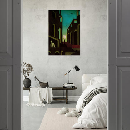 HAPPINESS OF RETURNING 1915 - Giorgio de Chirico Brushed Aluminum Print - 70x100 cm / 28x40 inches | Giorgio de Chirico Aluminum Print | Giorgio de Chirico Prints