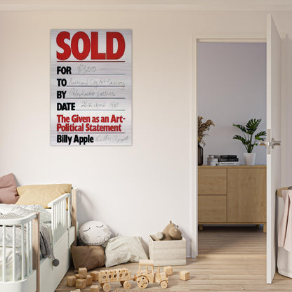 Sold - 1981 - Billy Apple Brushed Aluminum Print - 70x100 cm / 28x40 inches | Billy Apple Aluminum Print | Billy Apple Prints