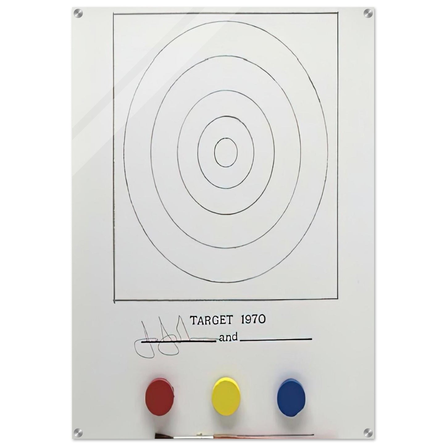 TARGET ULAE 89 - Jasper Johns Acrylic Print - 70x100 cm / 28x40″ inches | Jasper Johns Wall Art | Jasper Johns Prints