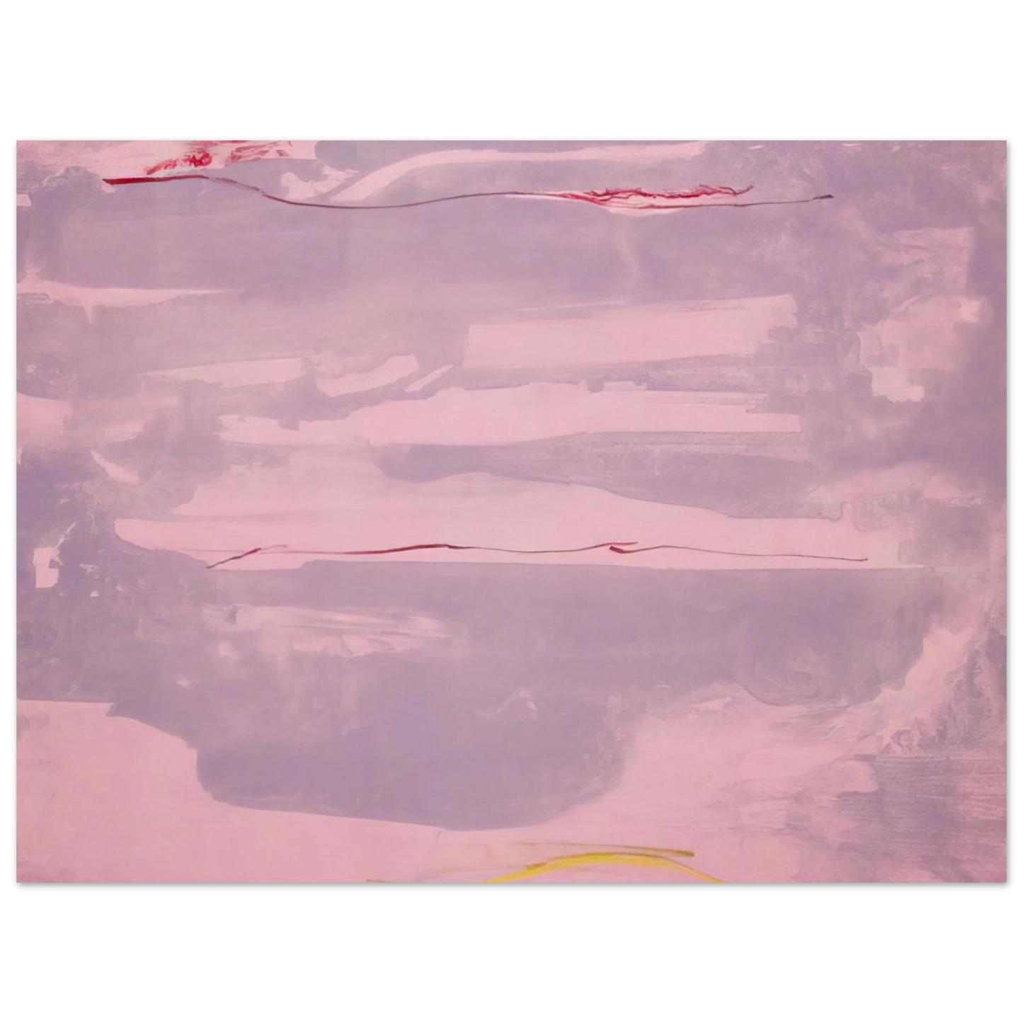 Helen Frankenthaler - Dream Walk - 1977 Wall art - 28x43  cm / XL (11x17 inches) - Premium Wooden Framed Poster With Fine Art Paper-canvas - Black frame