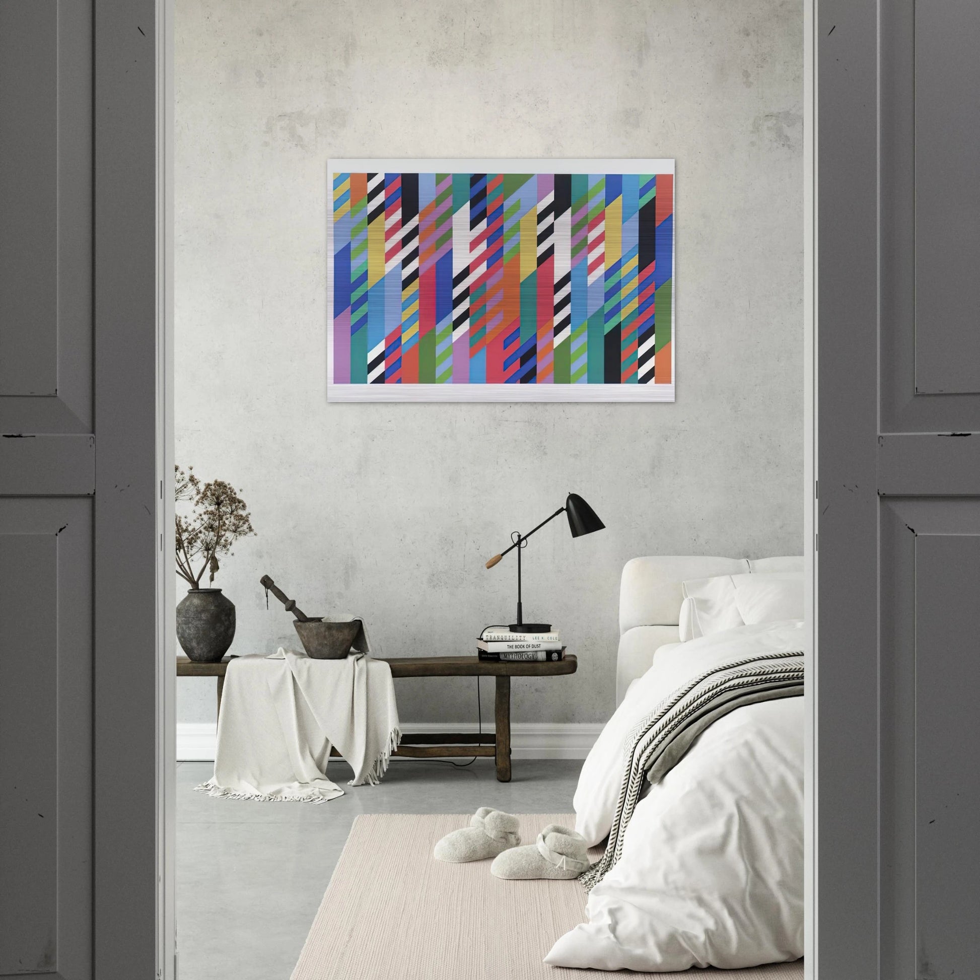 FETE 1989 - Bridget Riley Brushed Aluminum Print - 70x100 cm / 28x40 inches | Bridget Riley Aluminum Print | Bridget Riley Prints