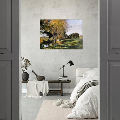 Landscape at Broadway - John Singer Sargent Brushed Aluminum Print - 70x100 cm / 28x40 inches | John Singer Sargent Aluminum Print | John Singer Sargent Prints