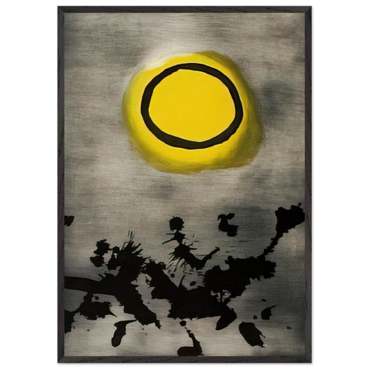 Untitled - 1972 N2 - Adolph Gottlieb 70x100 cm / 28x40 inches Framed Art Print – Black Wooden Frame