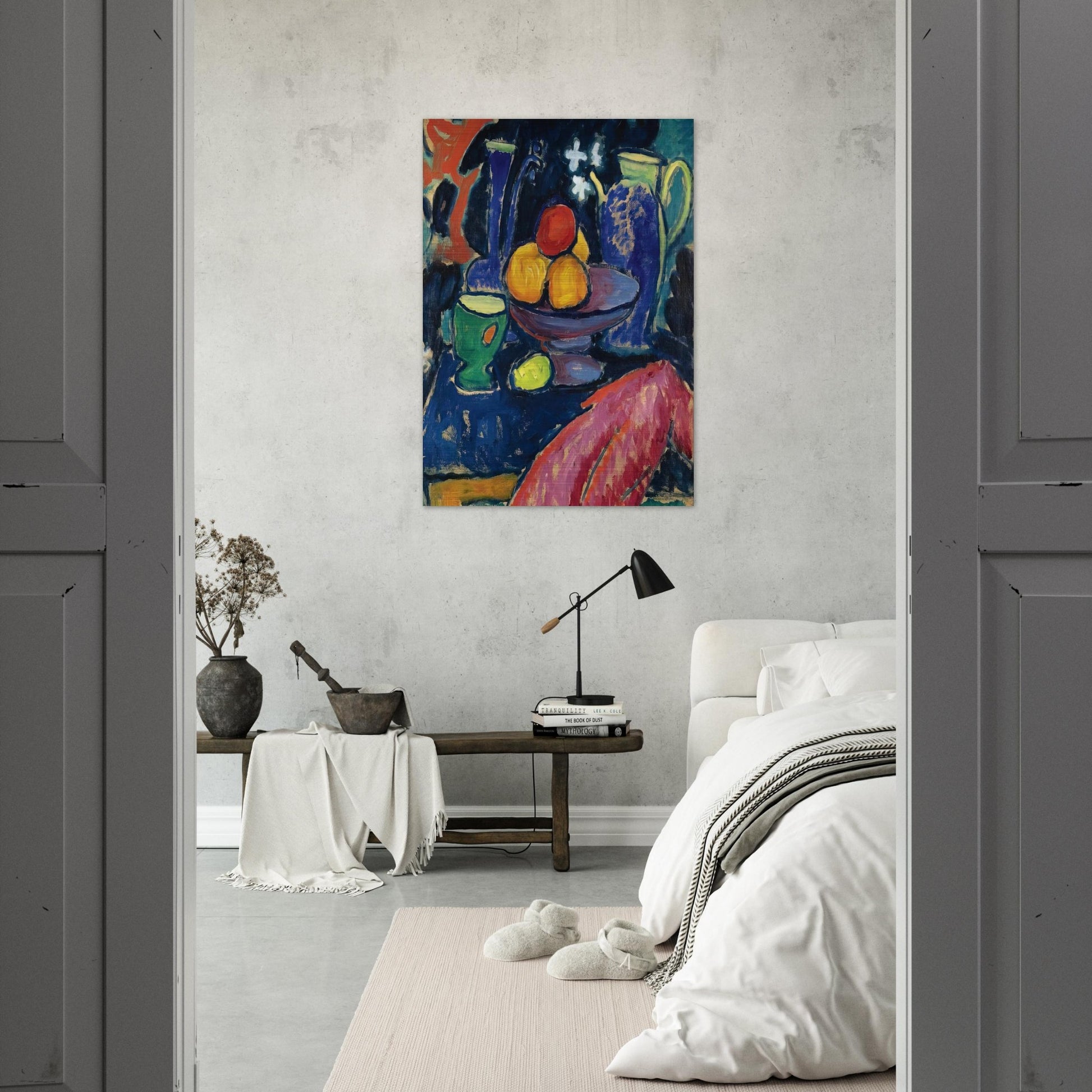 STILL LIFE WITH JUG 1913 - Alexej von Jawlensky Brushed Aluminum Print - 70x100 cm / 28x40 inches | Alexej von Jawlensky Aluminum Print | Alexej von Jawlensky Prints