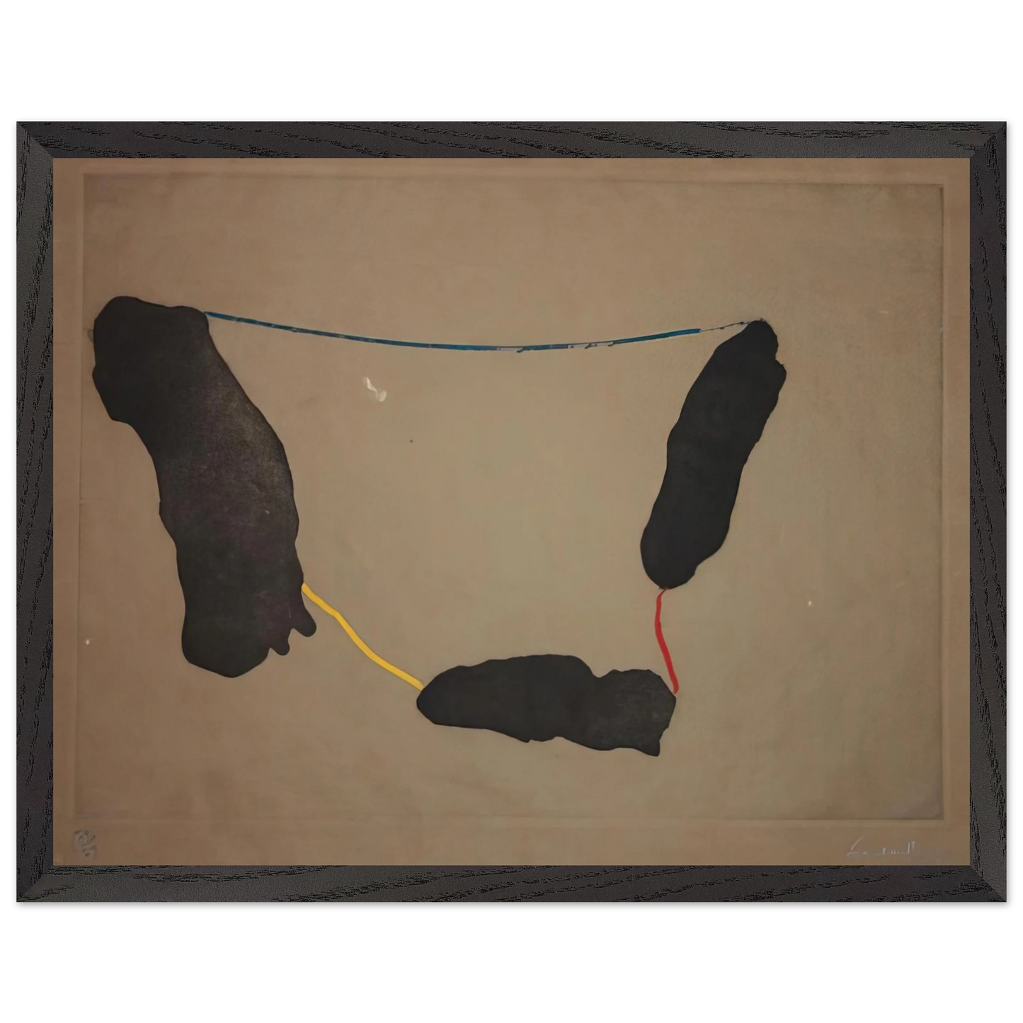 Helen Frankenthaler - Connected By Joy - 1973 Wall art - 30x40 cm / 12x16 inches - Premium Wooden Framed Poster With Fine Art Paper-canvas - Black frame