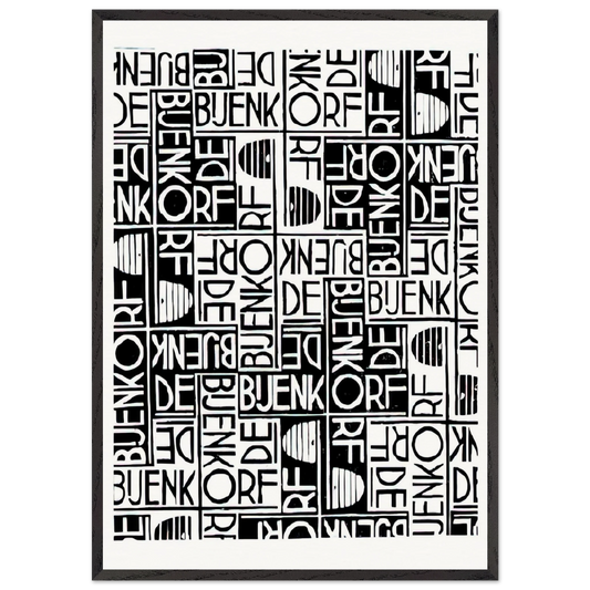 ESCHER 18 - MC Escher 70x100 cm / 28x40 inches Framed Art Print – Black Wooden Frame | Maurits Cornelis Escher Prints
