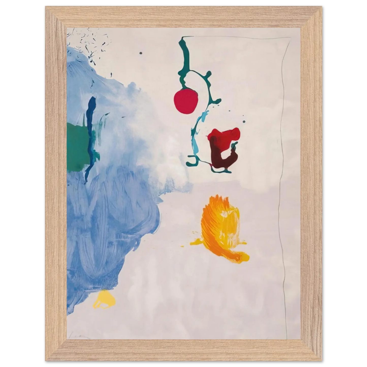 Helen Frankenthaler - Eve - 1995 Wall art - A3 (29.7 x 42  cm) - Premium Wooden Framed Poster With Fine Art Paper - Black frame