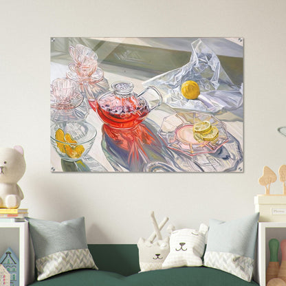 HERB TEA 1995 - Janet Fish Acrylic Print - 70x100 cm / 28x40″ inches | Janet Fish Wall Art | Janet Fish Prints