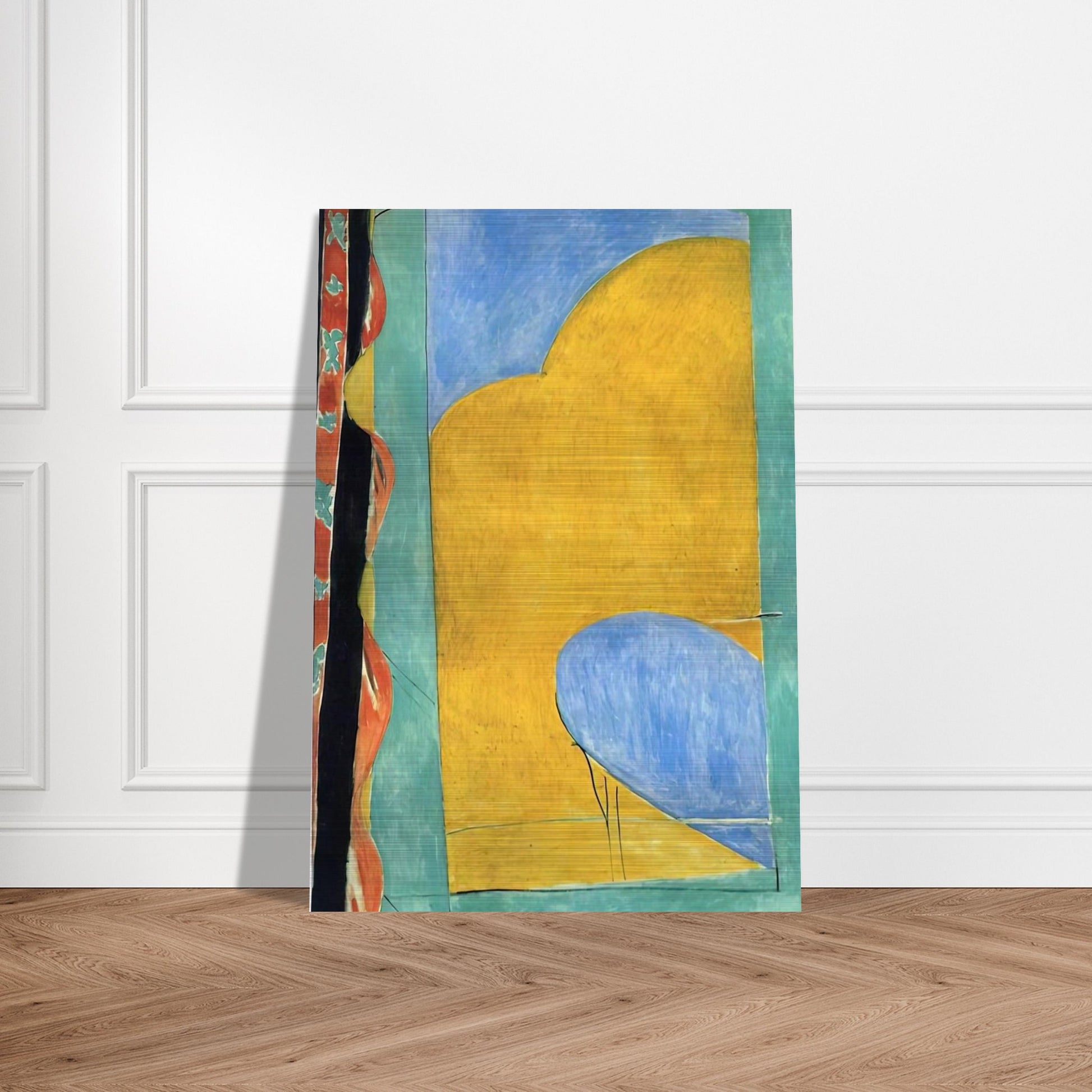 THE YELLOW CURTAIN - Henri Matisse Brushed Aluminum Print - 70x100 cm / 28x40 inches | Henri Matisse Aluminum Print | Henri Matisse Prints