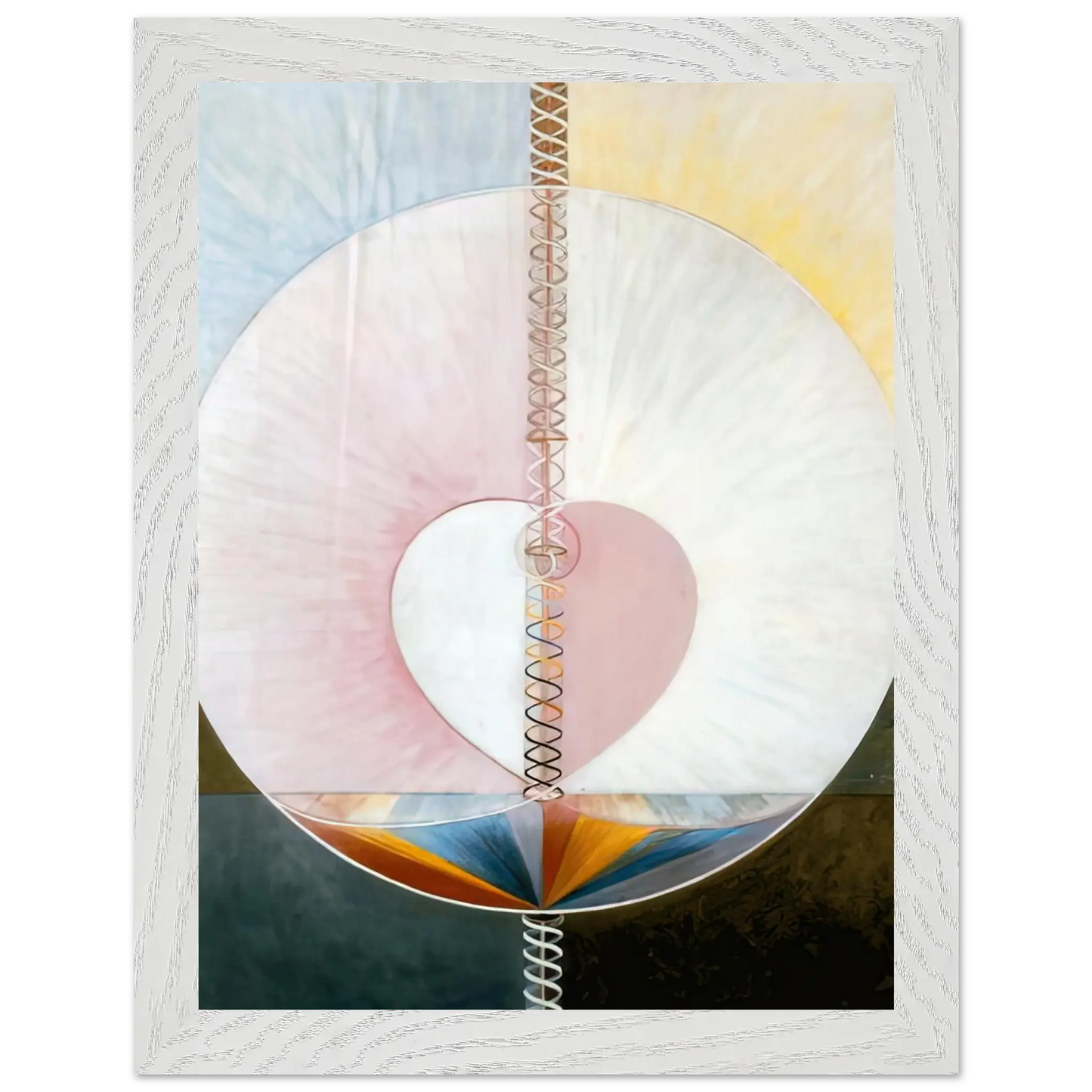 Hilma af Klint - WHAT A HUMAN BEING IS 1910 Wall art - A2 (42 x 59.4  cm) - Premium Wooden Framed Poster With Fine Art Paper - Wood frame