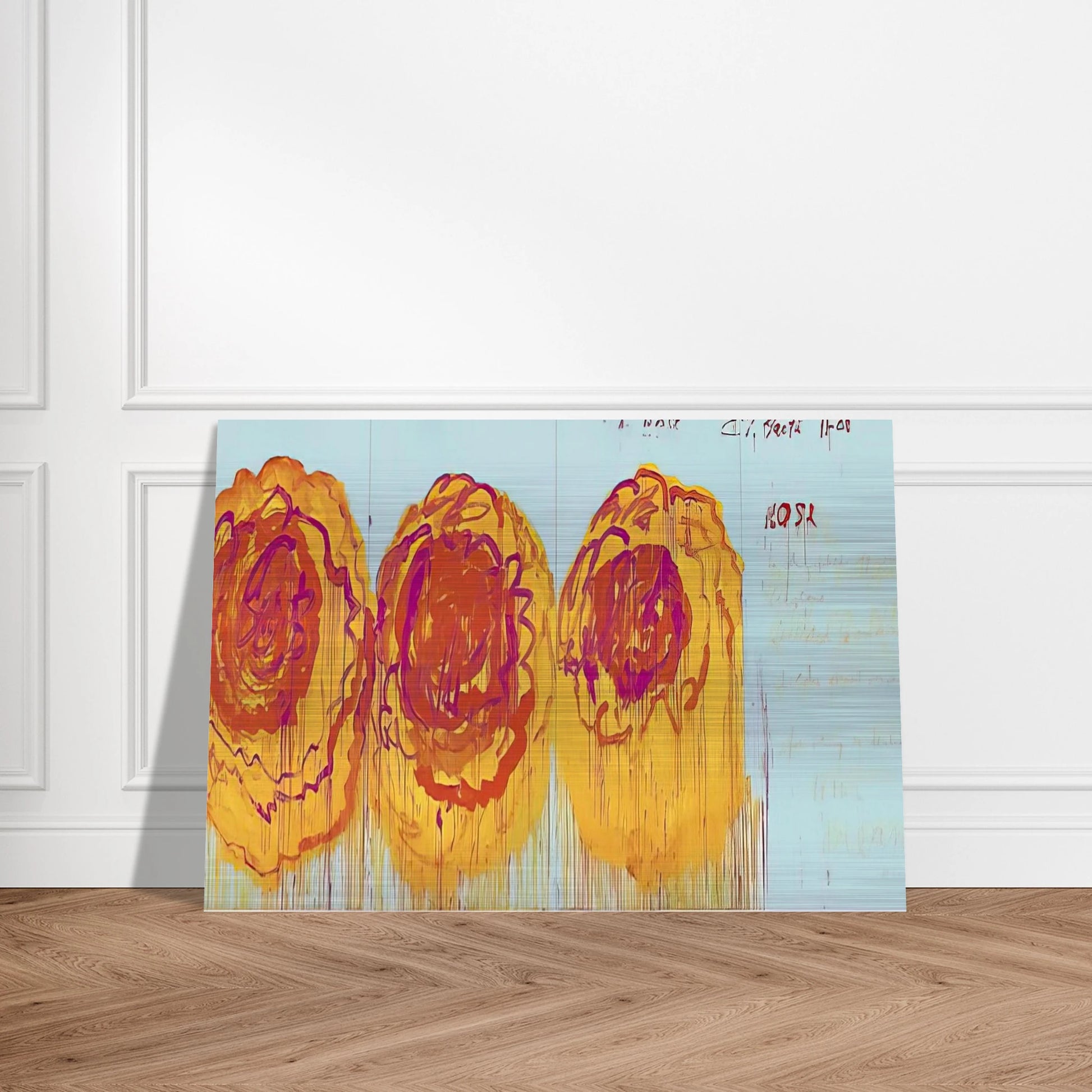 The Rose  I  - Cy Twombly Brushed Aluminum Print - 70x100 cm / 28x40 inches | Cy Twombly Aluminum Print | Cy Twombly Prints