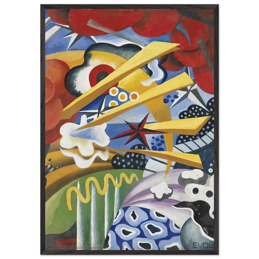 Untitled - 1919 - Julius Evola 70x100 cm / 28x40 inches Framed Art Print – Black Wooden Frame