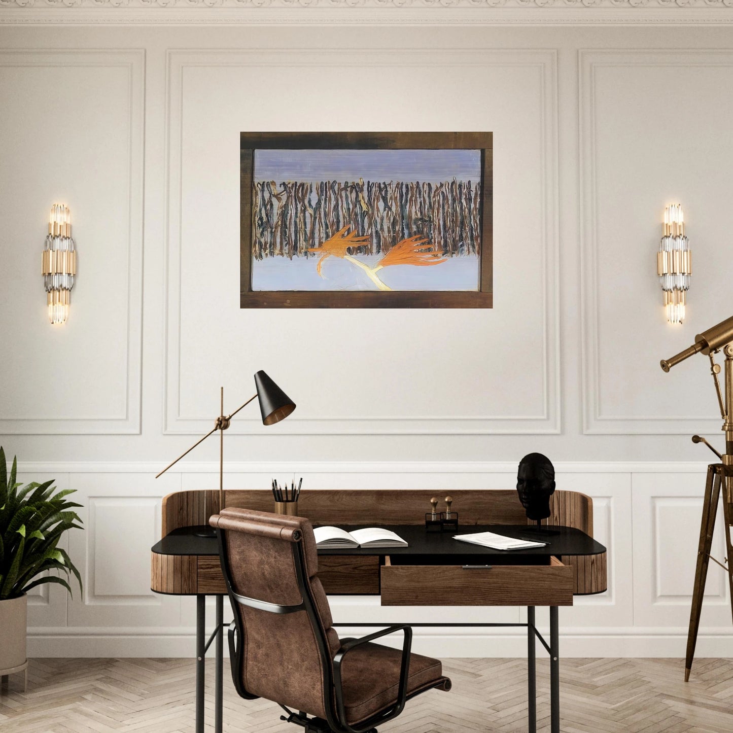 Burning Bush - 1953 - Forrest Bess Brushed Aluminum Print - 70x100 cm / 28x40 inches | Forrest Bess Aluminum Print | Forrest Bess Prints