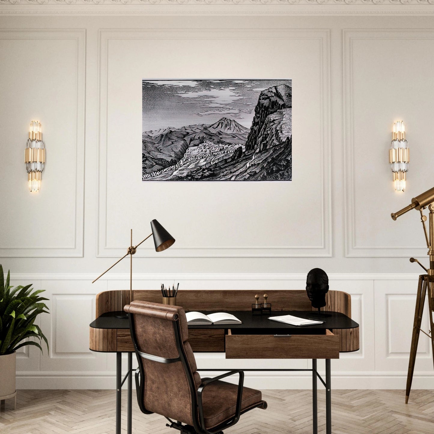 CALTAVUTURO IN THE MADONIE MOUNTAINS SICILY - MC Escher Brushed Aluminum Print - 70x100 cm / 28x40 inches | MC Escher Aluminum Print | MC Escher Prints
