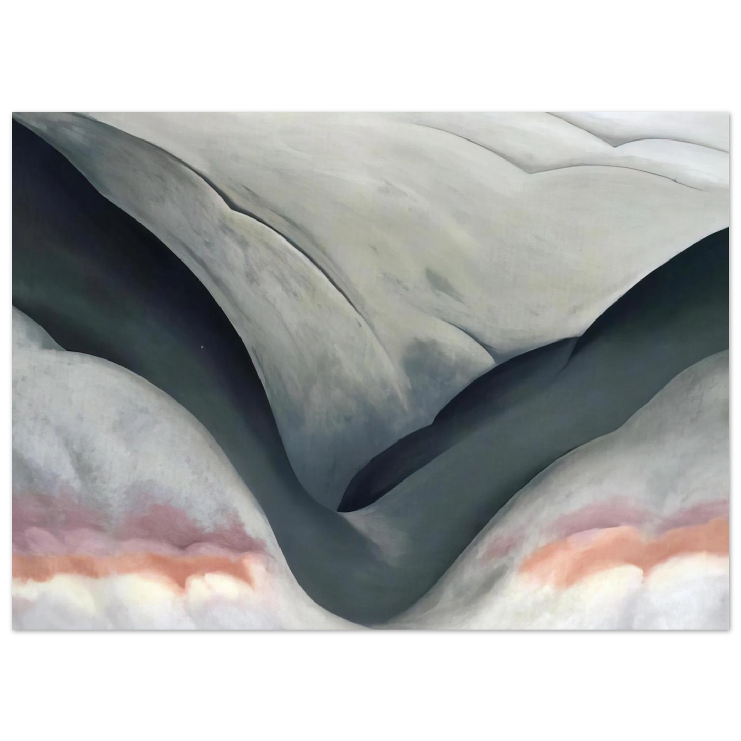 Georgia O'Keeffe - Black Place, Grey and Pink Fine Art Poster
