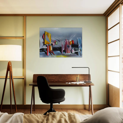 Reply to Red - Yves Tanguy Brushed Aluminum Print - 70x100 cm / 28x40 inches | Yves Tanguy Aluminum Print | Yves Tanguy Prints