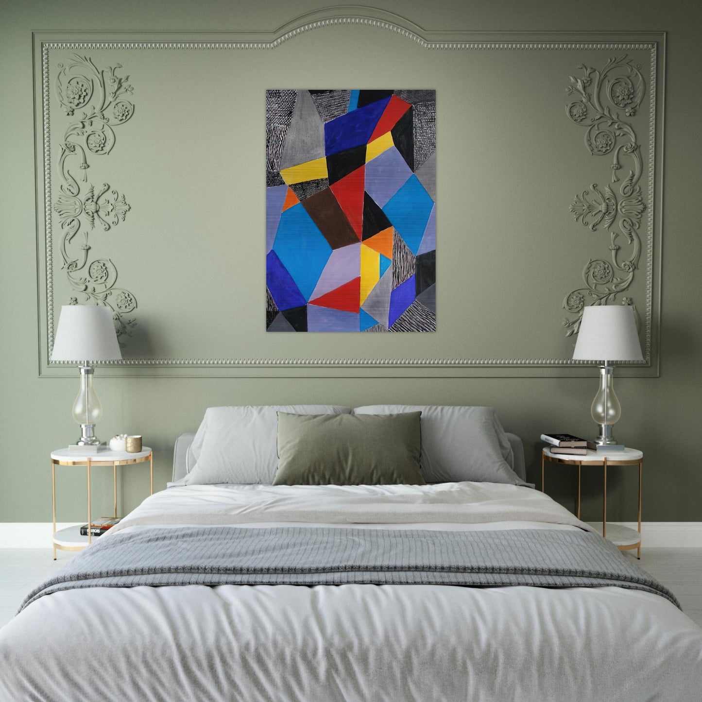 Farbformen und Struktuten - 1953 - Johannes Itten Brushed Aluminum Print - 70x100 cm / 28x40 inches | Johannes Itten Aluminum Print | Johannes Itten Prints
