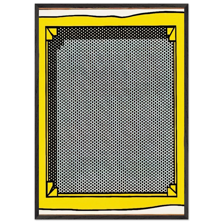 STRETCHER FRAME - Roy Lichtenstein 70x100 cm / 28x40 inches Framed Art Print – Black Wooden Frame