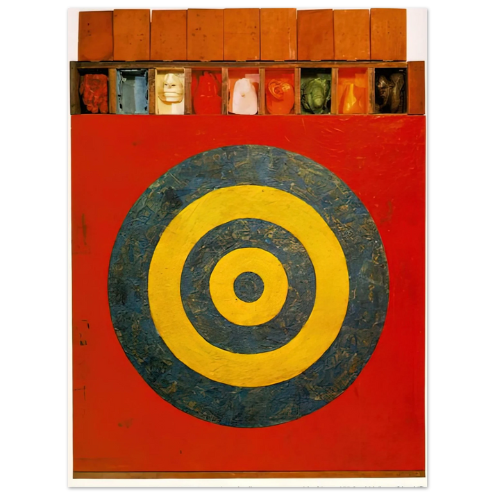 Jasper Johns - TARGET WITH PLASTER CASTS 1955  75x100 cm / 30x40inches Fine Art Poster