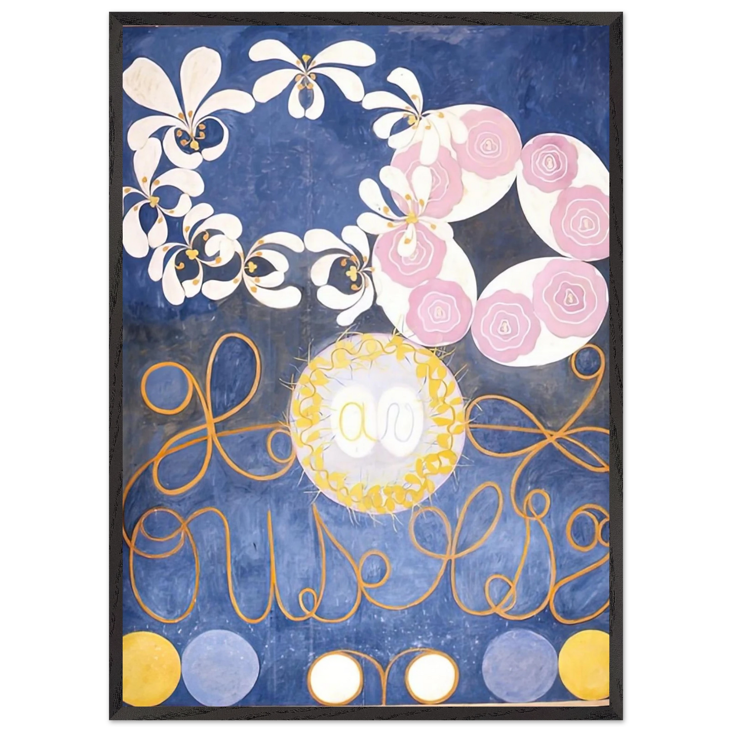 Hilma af Klint - THE TEN LARGEST 1907 Wall art - 27x35 cm / 11x14 inches - Premium Wooden Framed Poster With Fine Art Paper - Wood frame