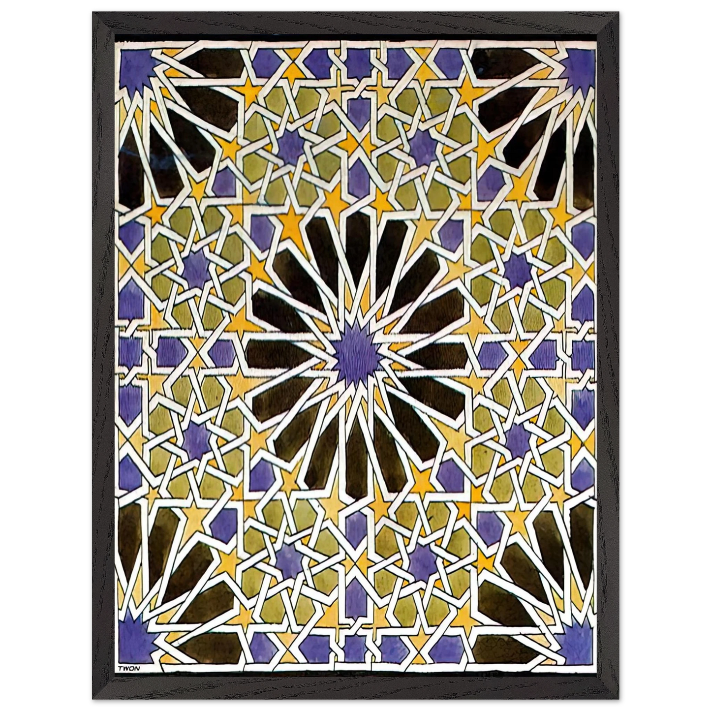 MC Escher - MURAL MOSAIC IN THE ALHAMBRA Wall Art - 30x40 cm / 12x16 inches - Fine Art Poster-canvas - -