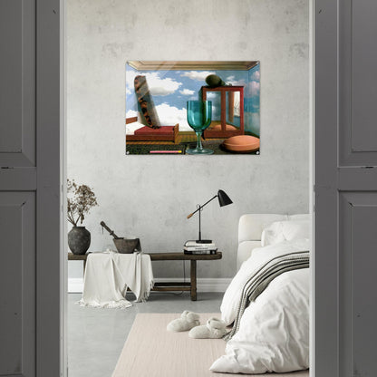 PERSONAL VALUES 1952 - Rene Magritte Acrylic Print - 70x100 cm / 28x40″ inches | Rene Magritte Wall Art | Rene Magritte Prints