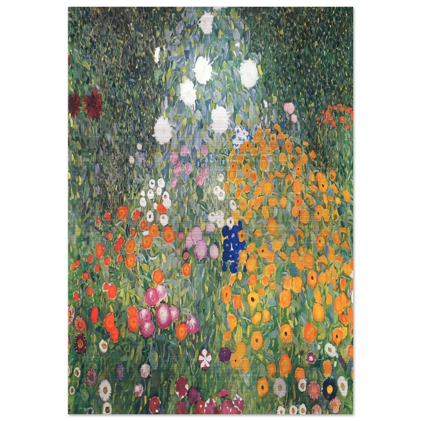 FLOWER GARDEN 1907 - Gustav Klimt Brushed Aluminum Print - 70x100 cm / 28x40 inches | Gustav Klimt Aluminum Print | Gustav Klimt Prints
