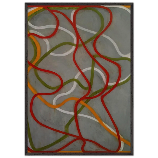 The Attended - 1999 - Brice Marden 70x100 cm / 28x40 inches Framed Art Print – Black Wooden Frame