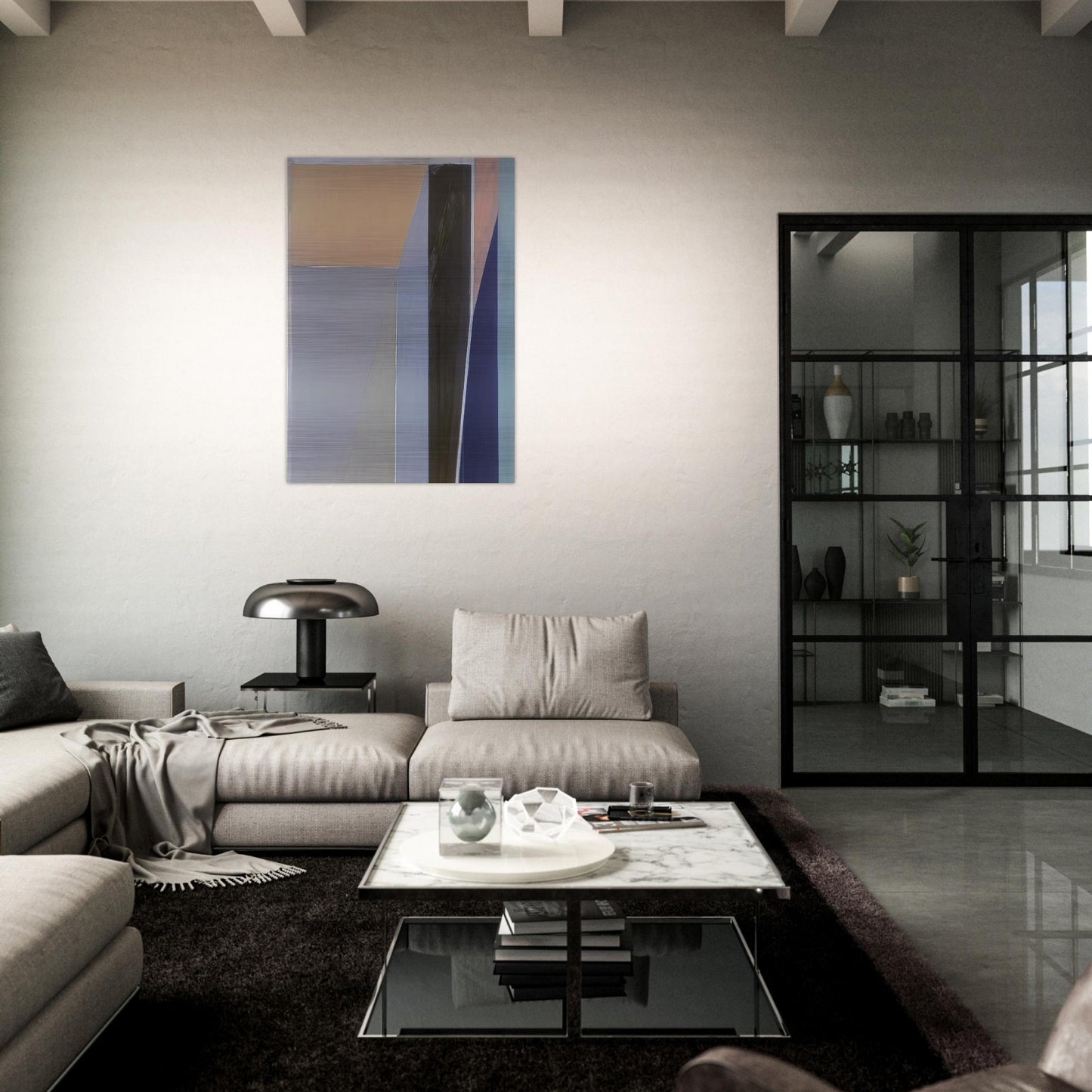 Ocean Park #28 - Richard Diebenkorn Brushed Aluminum Print - 70x100 cm / 28x40 inches | Richard Diebenkorn Aluminum Print | Richard Diebenkorn Prints
