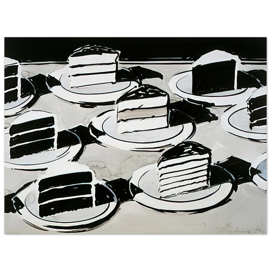 Wayne Thiebaud - Cake Slices - 1963 Wall Art - 21x29.7 cm / 8x12" - Fine Art Poster - -
