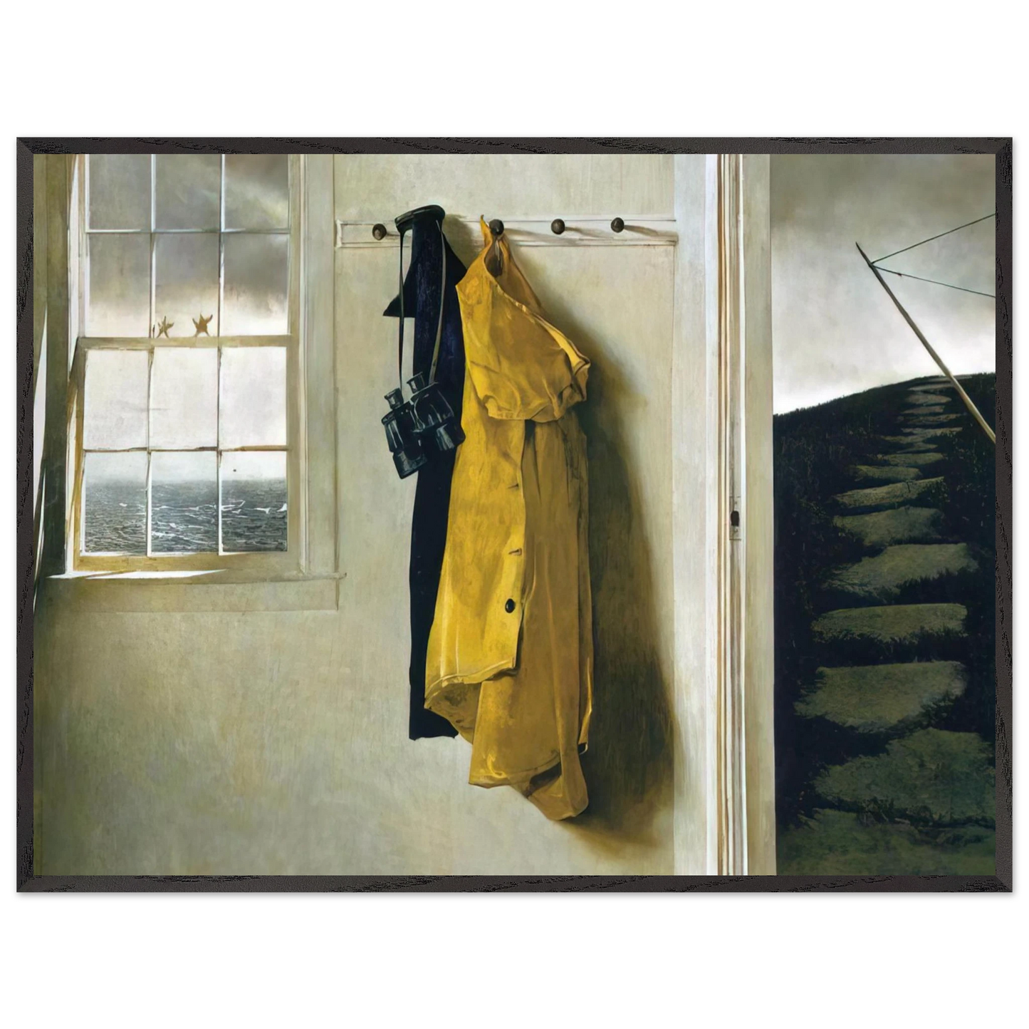 Andrew Wyeth - SQUALL Wall Art - 30x40 cm / 12x16 inches - Premium Wooden Framed Poster With Fine Art Paper-canvas - White frame