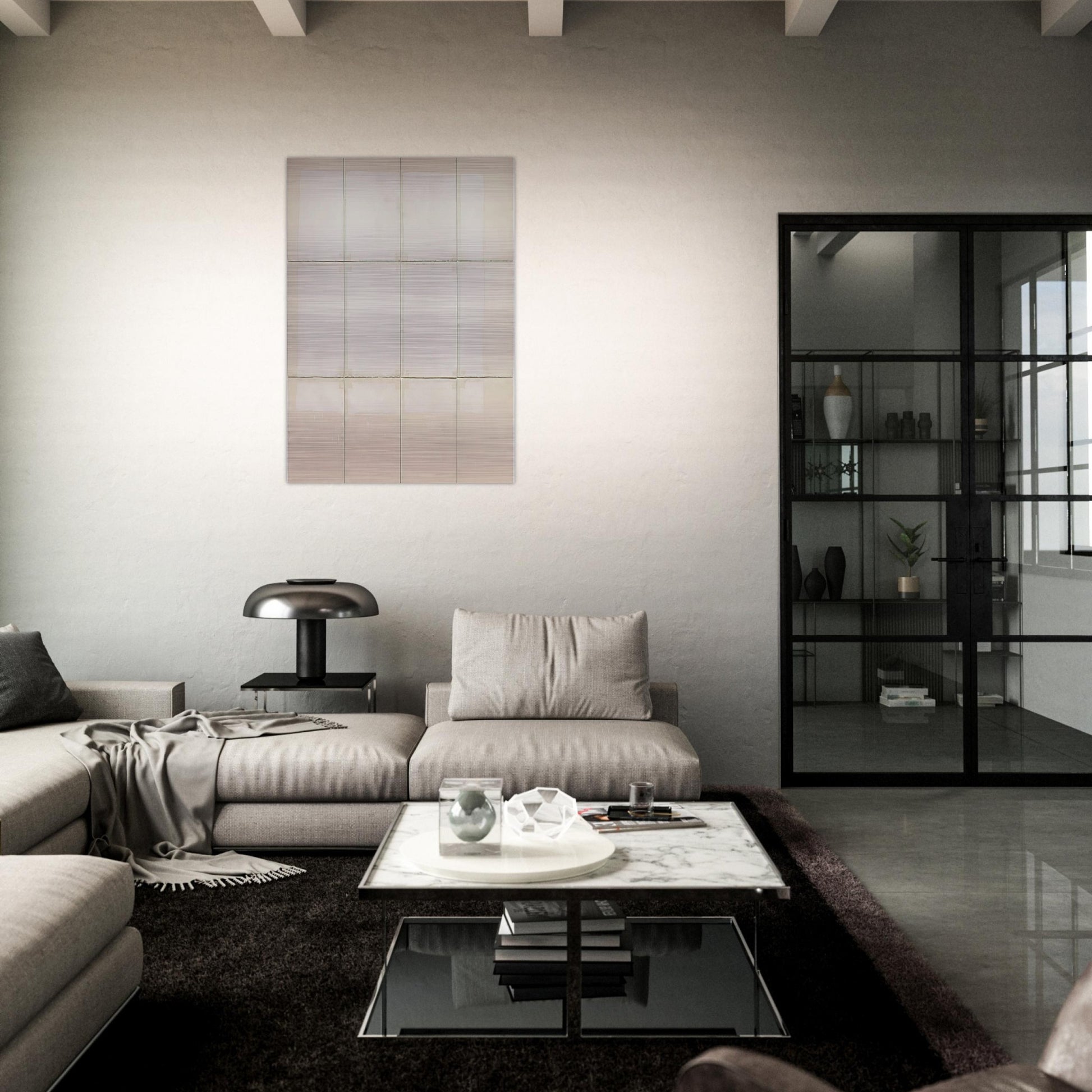 Classico 5 - Robert Ryman Brushed Aluminum Print - 70x100 cm / 28x40 inches | Robert Ryman Aluminum Print | Robert Ryman Prints