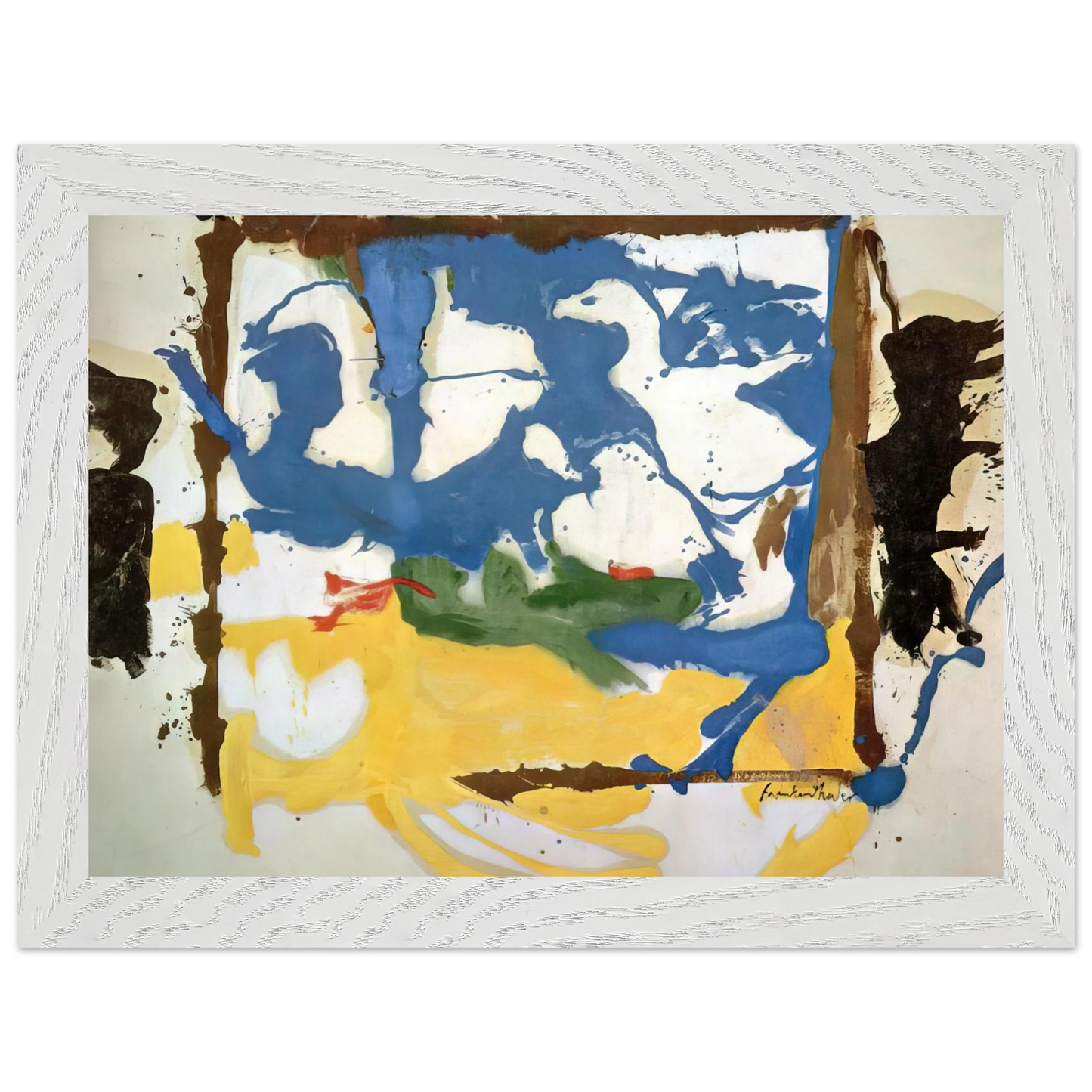 Helen Frankenthaler - Swan Lake #2 - 1961 Wall art - 70x100 cm / 28x40 inches - Fine Art Poster-canvas - -