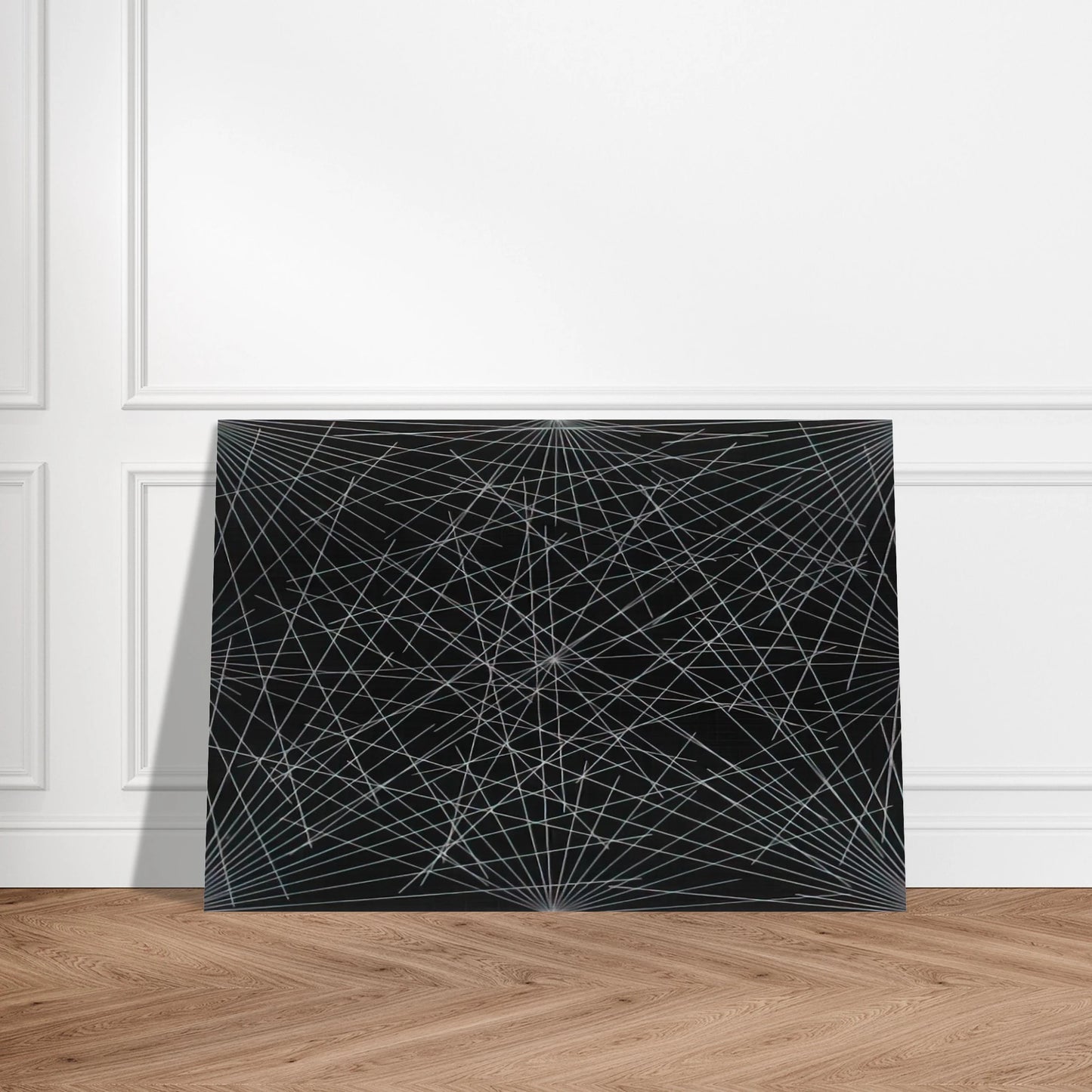 Lines From Corners, Sides  the Centre, to Points on a Grid - Sol LeWitt Brushed Aluminum Print - 70x100 cm / 28x40 inches | Sol LeWitt Aluminum Print | Sol LeWitt Prints