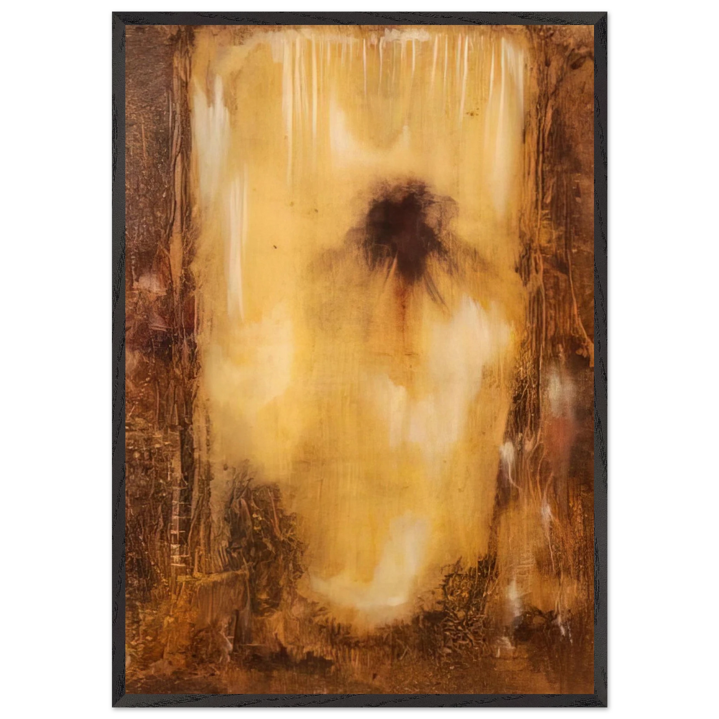 Homage of Melville - Abstract Expressionism - Paul Jenkins 70x100 cm / 28x40 inches Framed Art Print – Black Wooden Frame