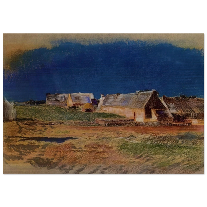 LANDSCAPE IN BRITTANY PEYRELEBADE - Odilon Redon Brushed Aluminum Print - 70x100 cm / 28x40 inches | Odilon Redon Aluminum Print | Odilon Redon Prints