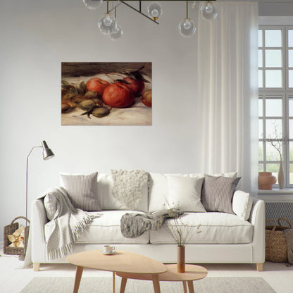 Still Life with Apples and Almonds - Pierre-Auguste Renoir Brushed Aluminum Print - 70x100 cm / 28x40 inches | Pierre-Auguste Renoir Aluminum Print | Pierre-Auguste Renoir Prints