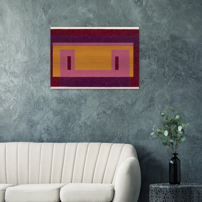 VARIANT ADOBE FAMILIAR FRONT 1948 - Josef Albers Brushed Aluminum Print - 70x100 cm / 28x40 inches | Josef Albers Aluminum Print | Josef Albers Prints