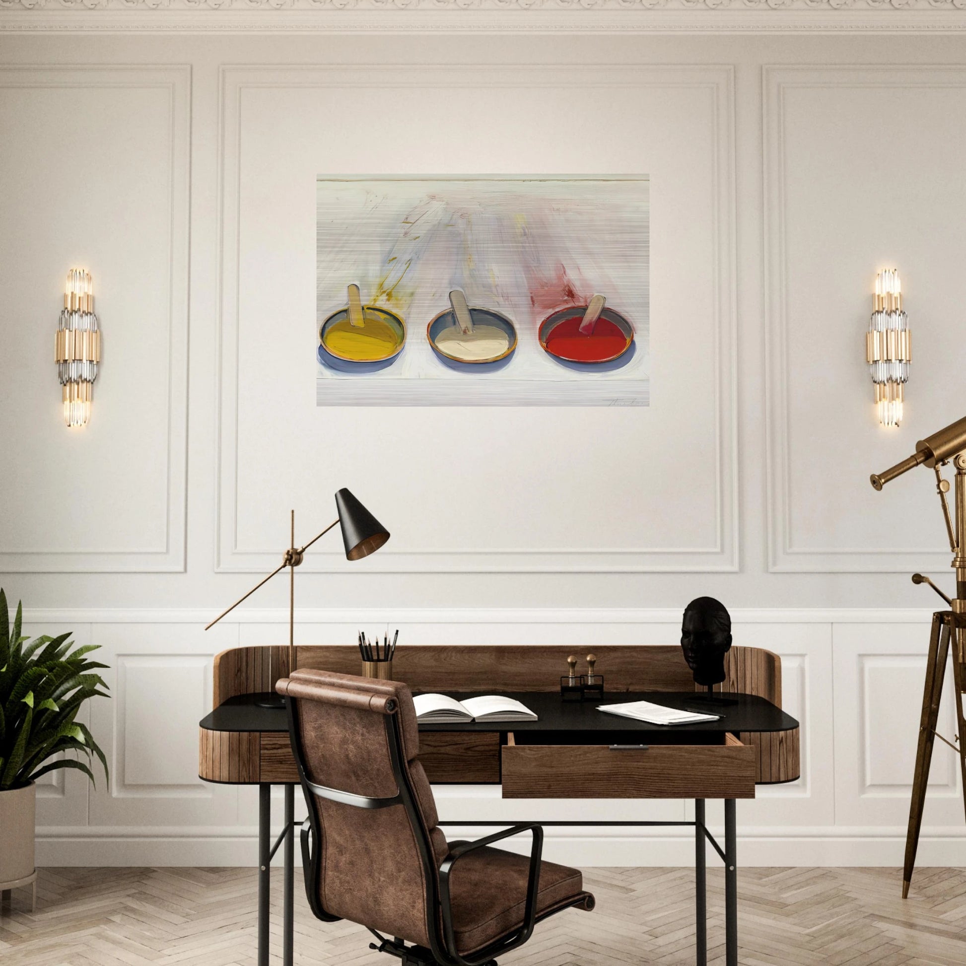 Dressing Wells - 1961 - Wayne Thiebaud Brushed Aluminum Print - 70x100 cm / 28x40 inches | Wayne Thiebaud Aluminum Print | Wayne Thiebaud Prints