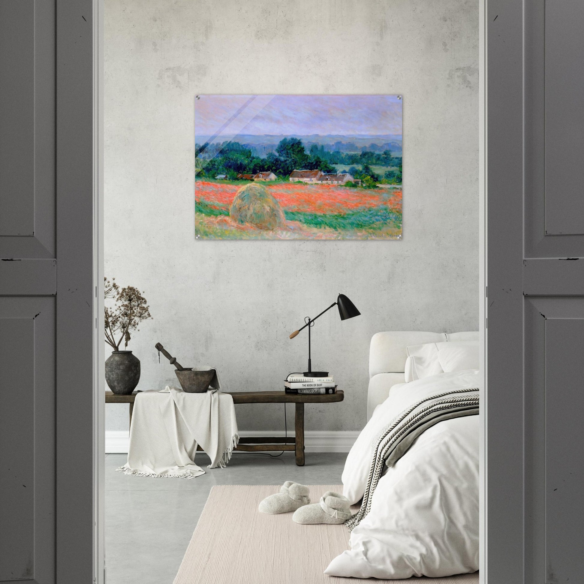Haystack at Giverny - claude monet Acrylic Print - 70x100 cm / 28x40″ inches