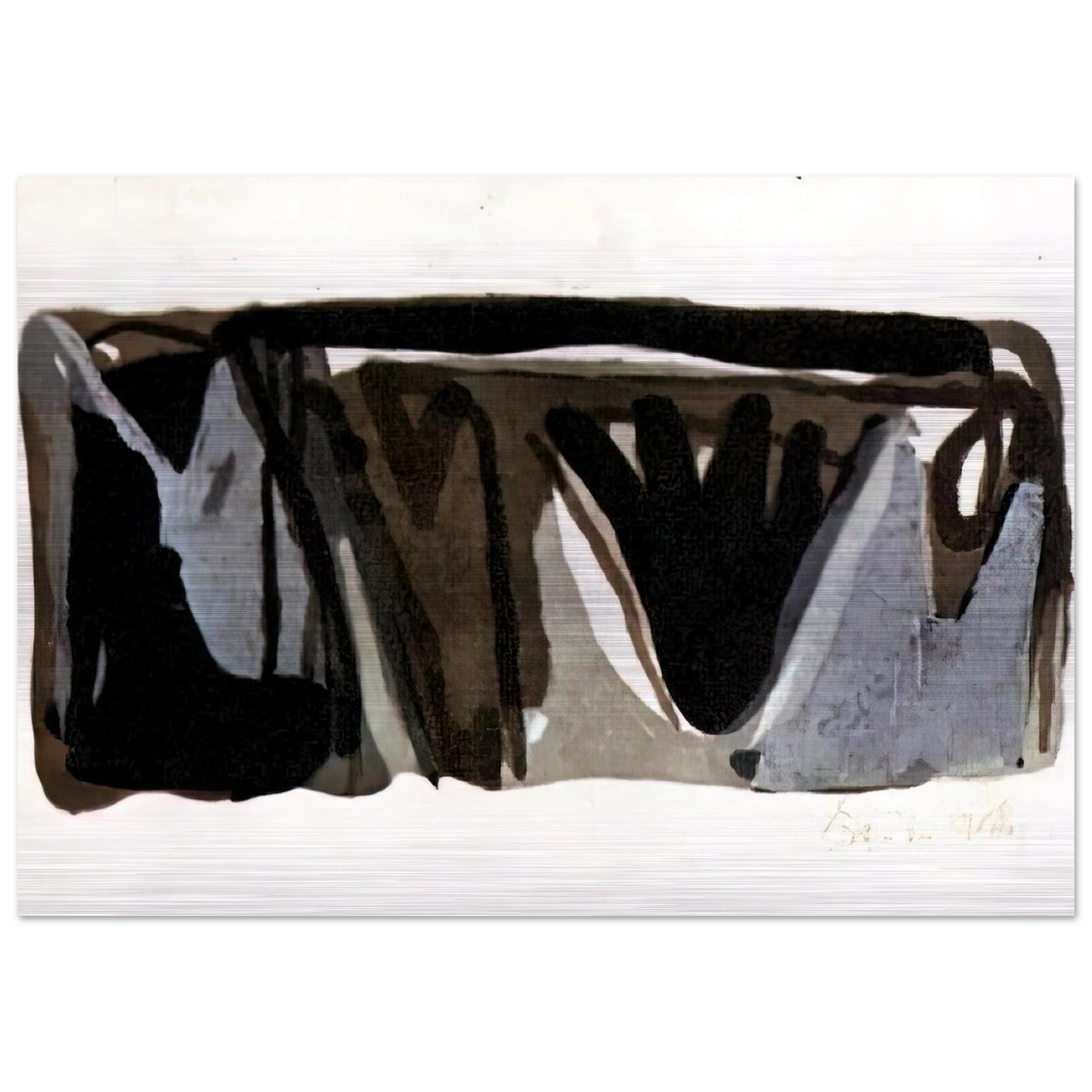 Grise nuit - 1975 - Bram van Velde Brushed Aluminum Print - 70x100 cm / 28x40 inches | Bram van Velde Aluminum Print | Bram van Velde Prints