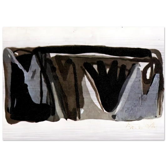 Grise nuit - 1975 - Bram van Velde Brushed Aluminum Print - 70x100 cm / 28x40 inches | Bram van Velde Aluminum Print | Bram van Velde Prints