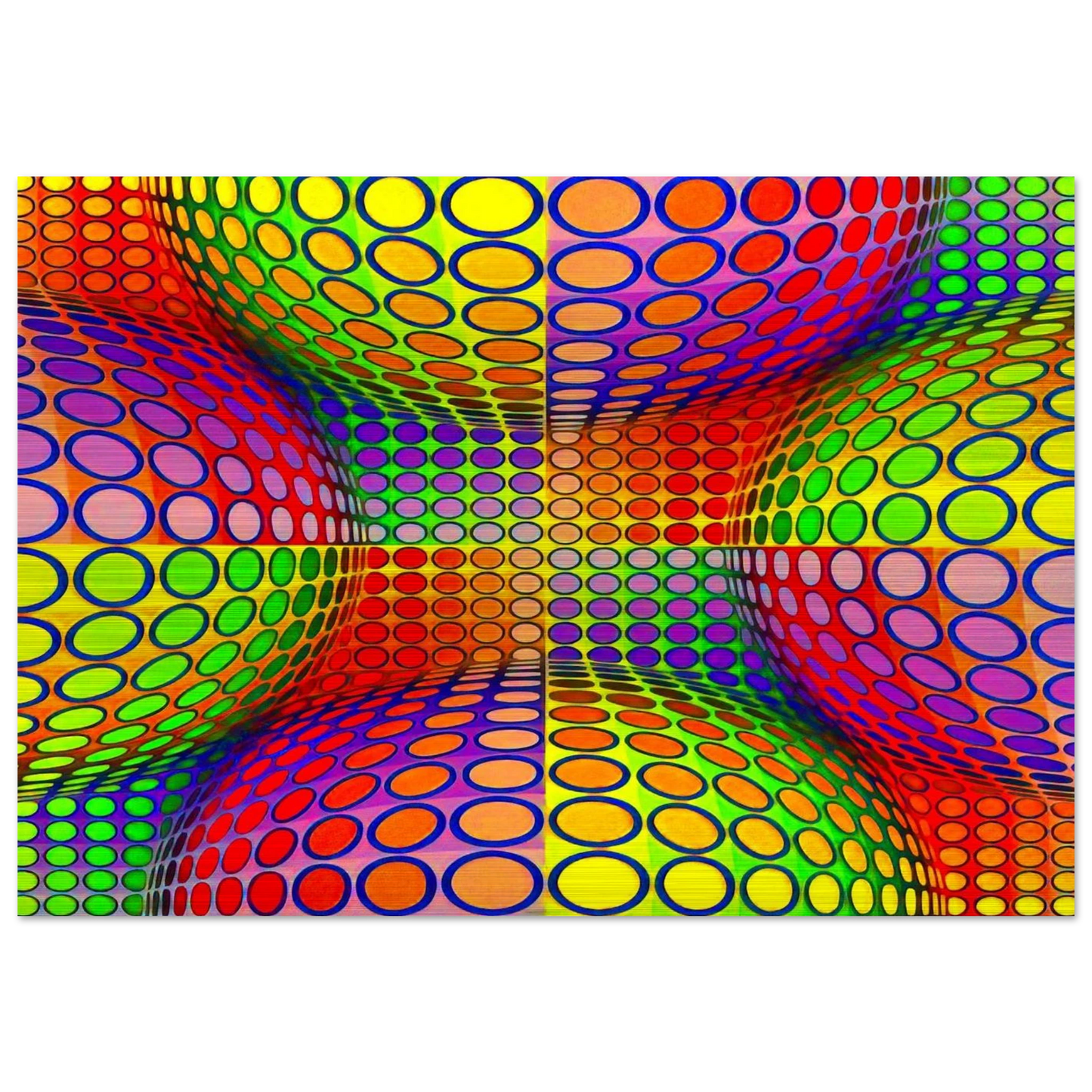 Vega-Lep - 1970 - Victor Vasarely Brushed Aluminum Print - 70x100 cm / 28x40 inches | Victor Vasarely Aluminum Print | Victor Vasarely Prints