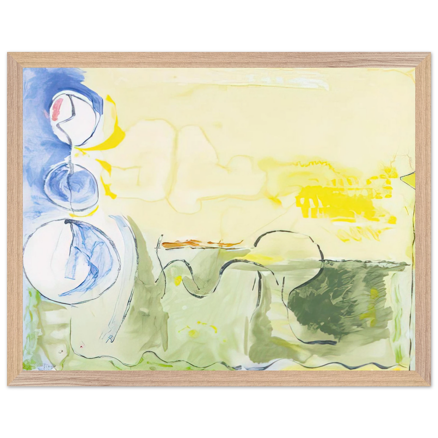 Helen Frankenthaler - Flotilla - 2006 Wall art - 35x35 cm / 14x14 inches - Fine Art Poster-canvas - -