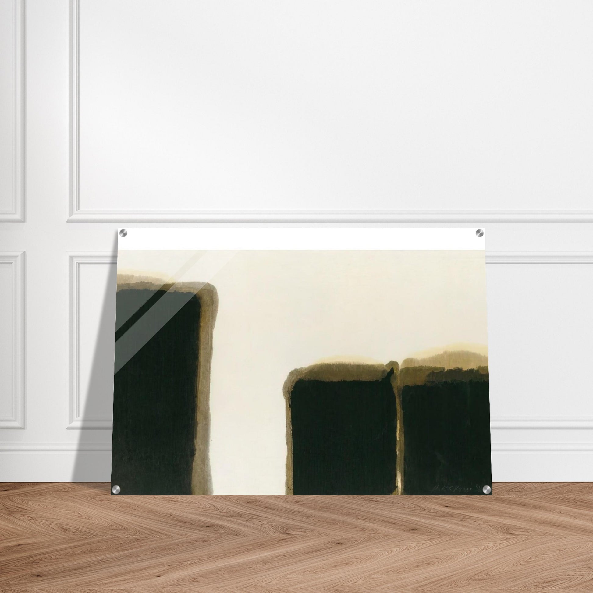 Burnt Umber  Ultramarine I - 1981 - Yun Hyong-keun Acrylic Print - 70x100 cm / 28x40″ inches | Yun Hyong-keun Wall Art | Yun Hyong-keun Prints