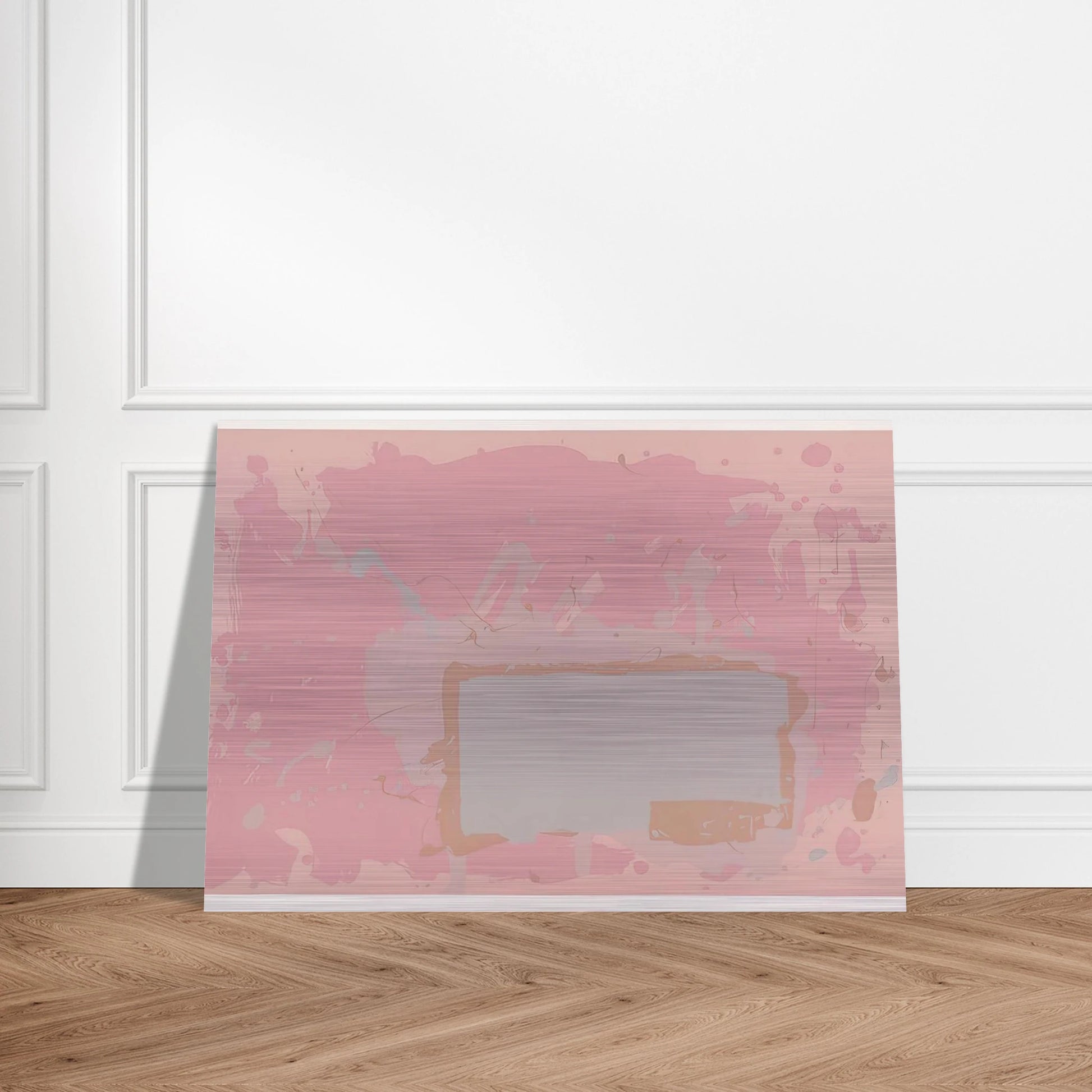 Grey  Blue on Pink - 1971 - John Hoyland Brushed Aluminum Print - 70x100 cm / 28x40 inches | John Hoyland Aluminum Print | John Hoyland Prints